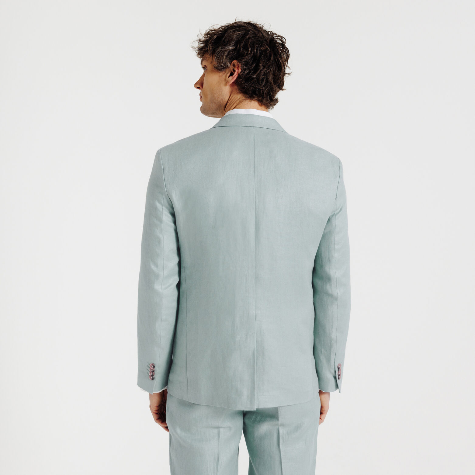 Costume 2 pi&egrave;ces confort 100% lin - Bleu clair