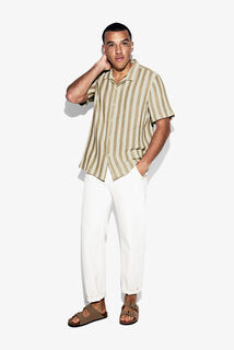 Chemisette en gaze de coton rayée