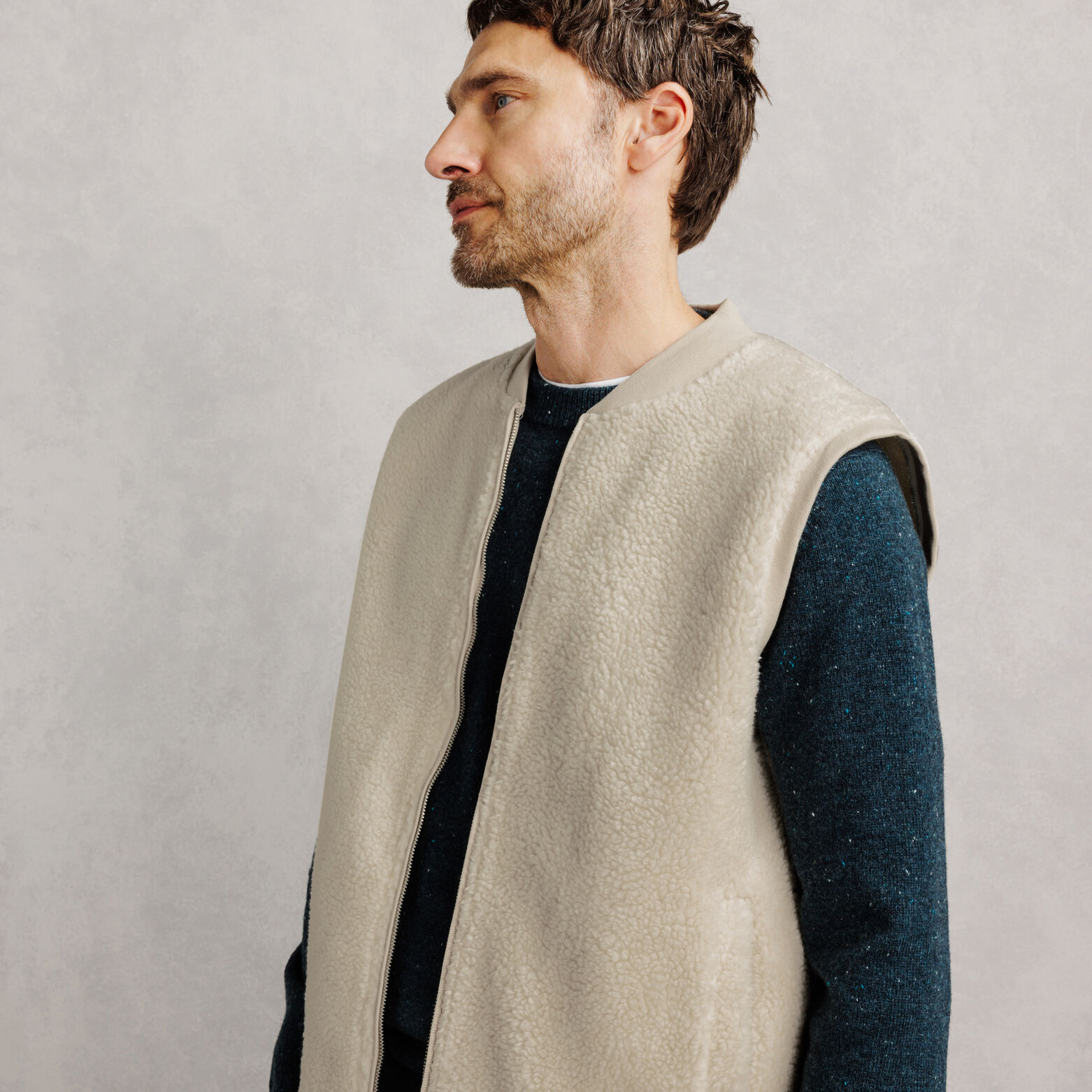 Sweat sans manches sherpa