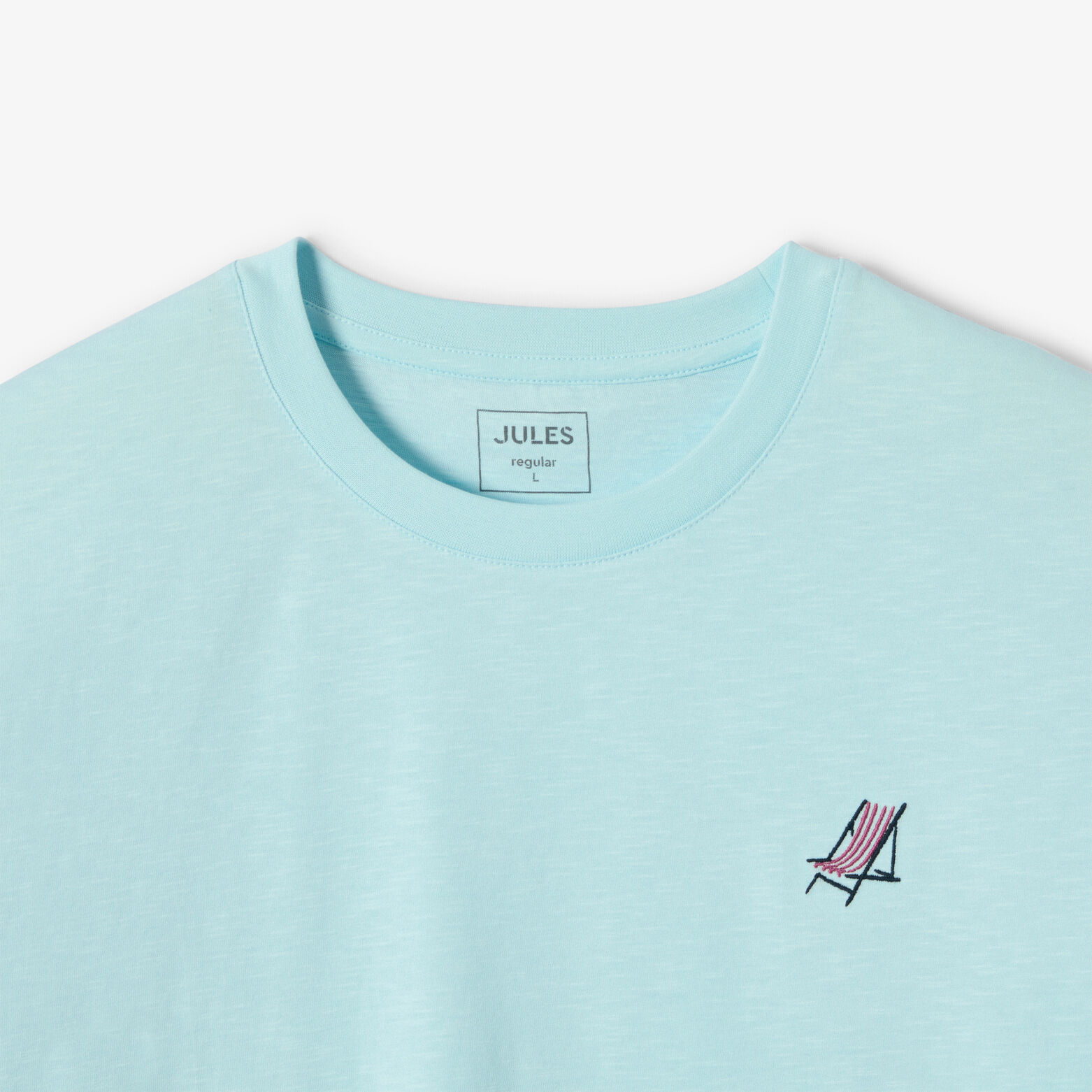 Tee shirt mati&egrave;re flamm&eacute;e broderie poitrine