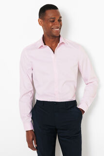 Chemise sans repassage en coton unie slim