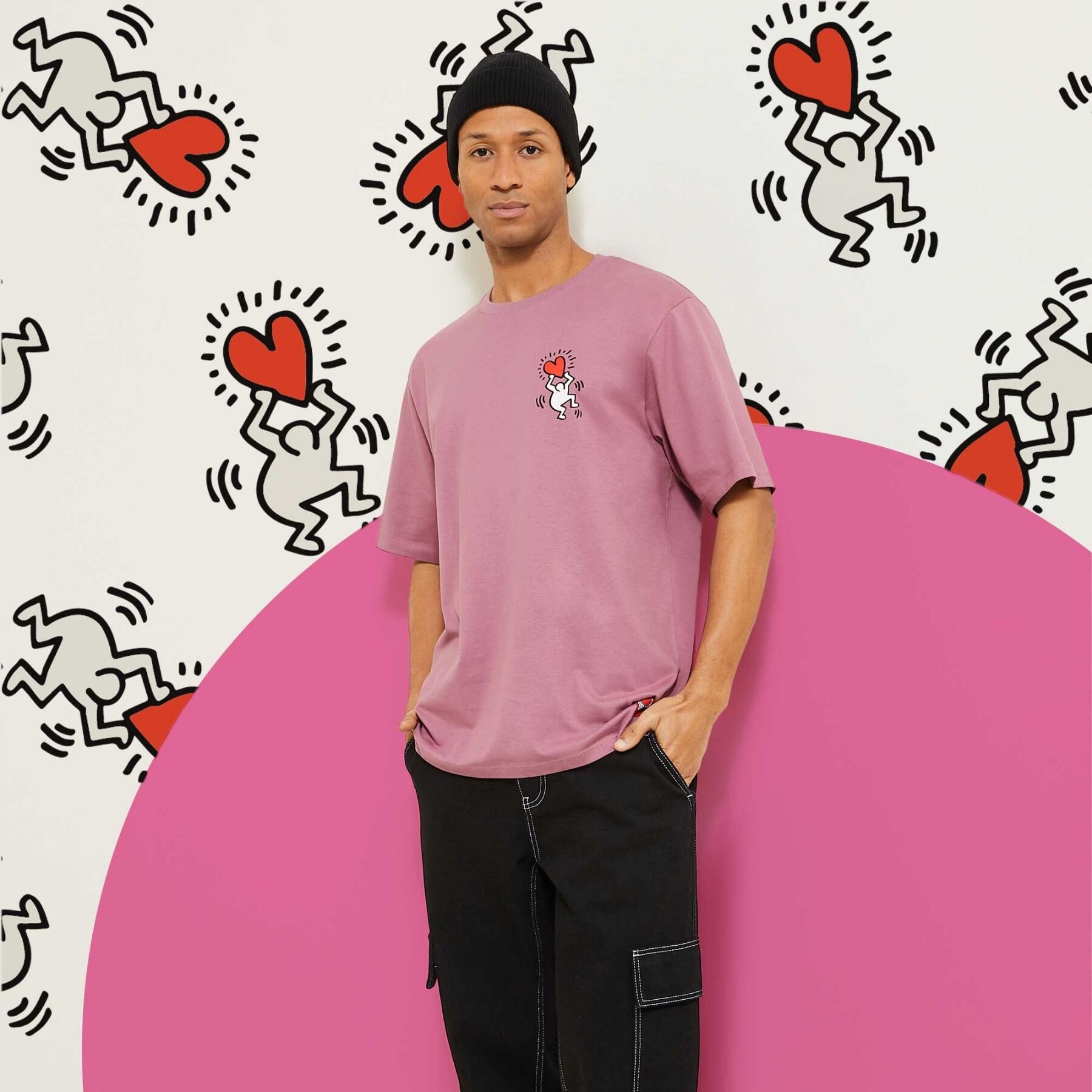 Tee shirt Homme T shirt unis ray s imprim s coton slim Jules