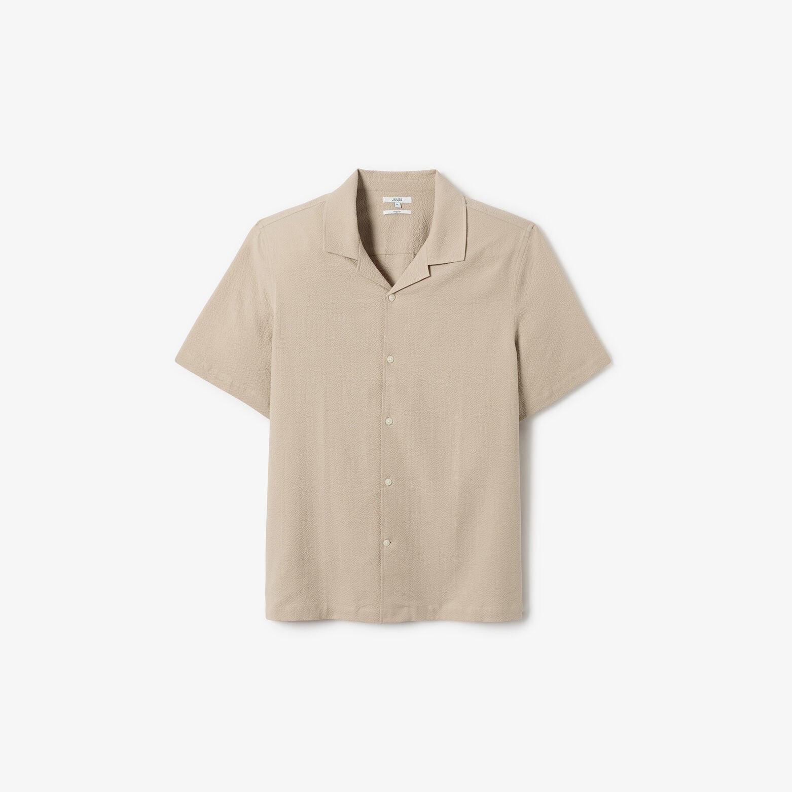 Chemisette en coton majoritaire seersucker unie