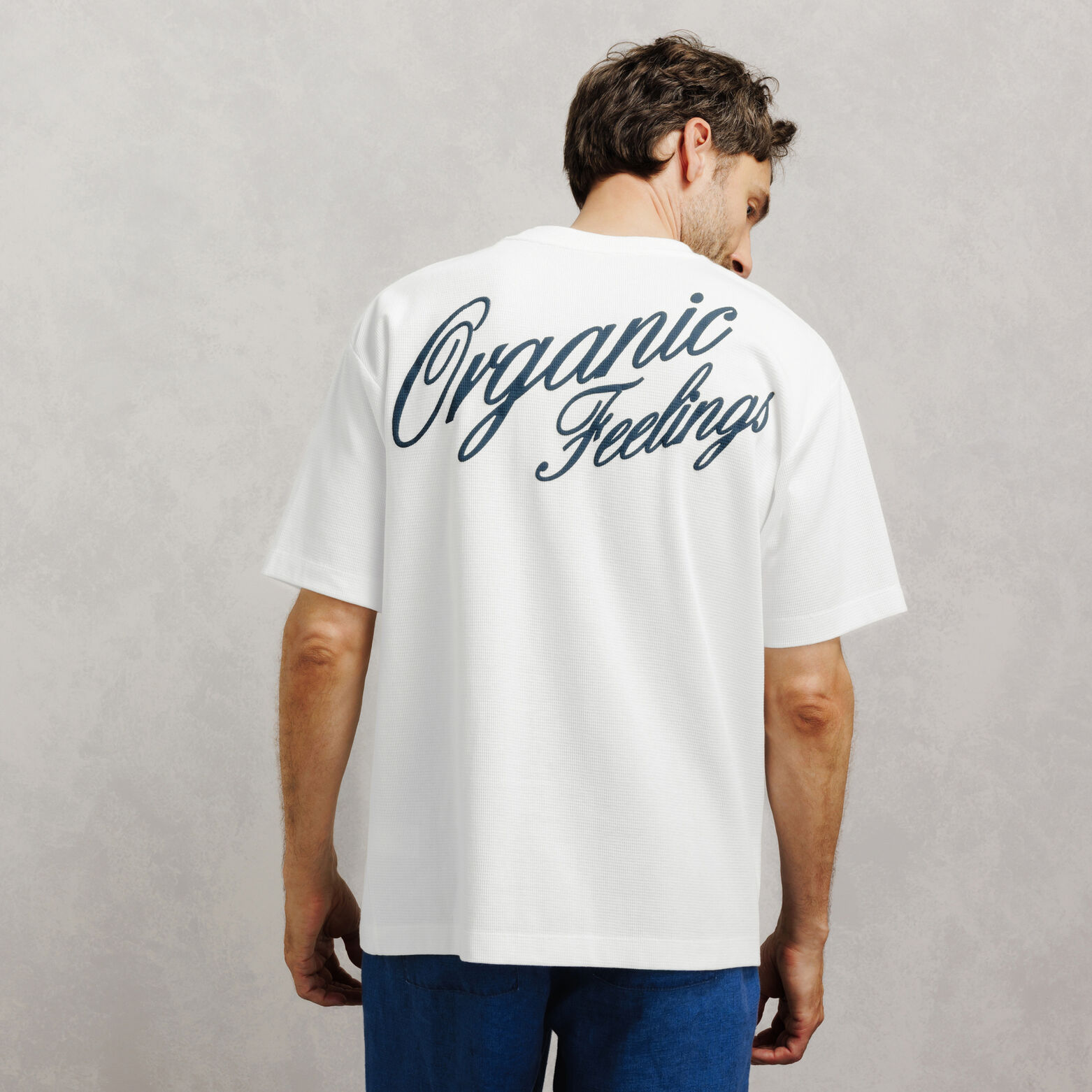 Tee shirt relax imprim&eacute; dos Organic Feelings