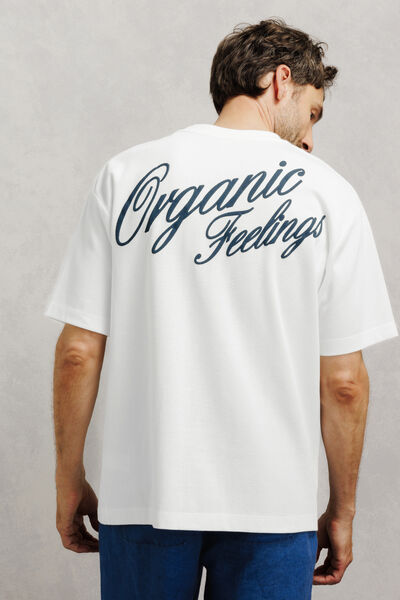 Tee shirt relax imprim&eacute; dos Organic Feelings