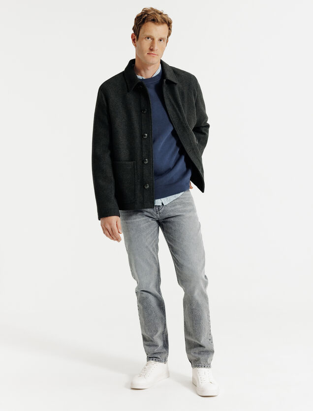 Vest met hemdskraag en knopen