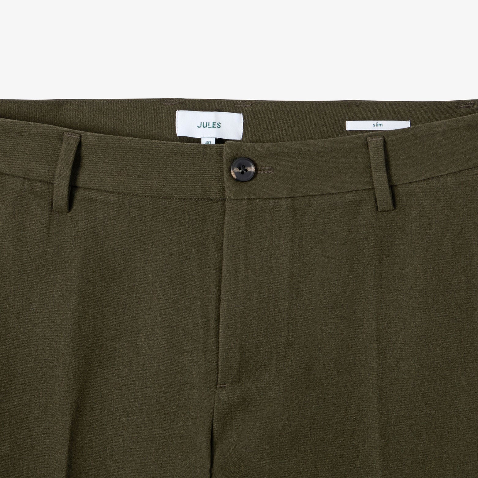 Pantalon chino slim en flanelle