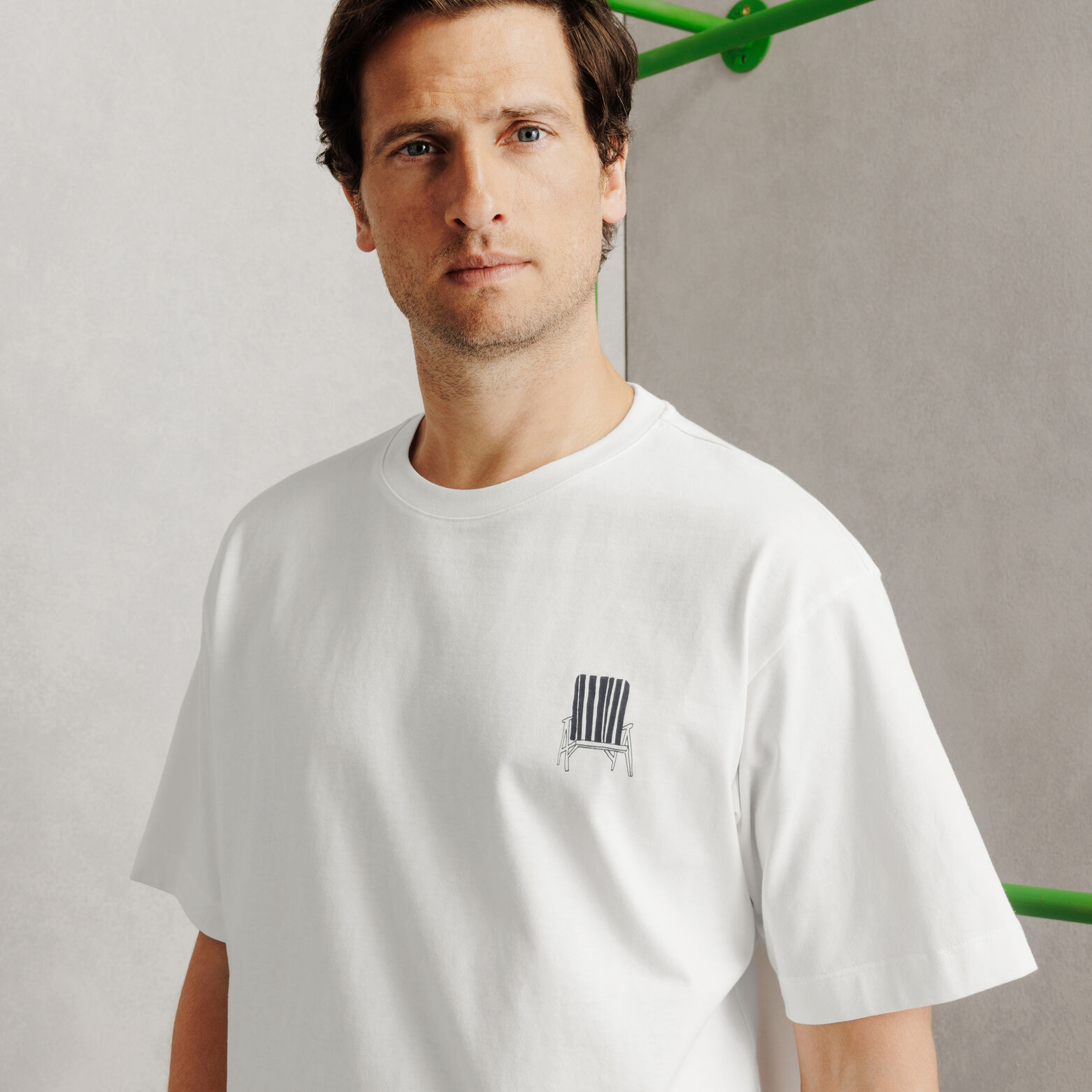Tee shirt imprim&eacute; devant dos transat