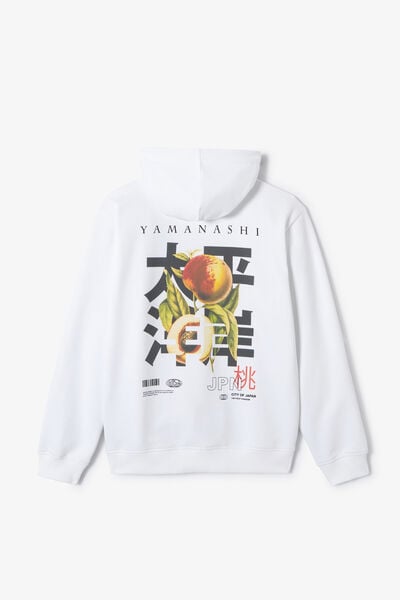 Sweat &agrave; capuche imprim&eacute; japonais devant dos