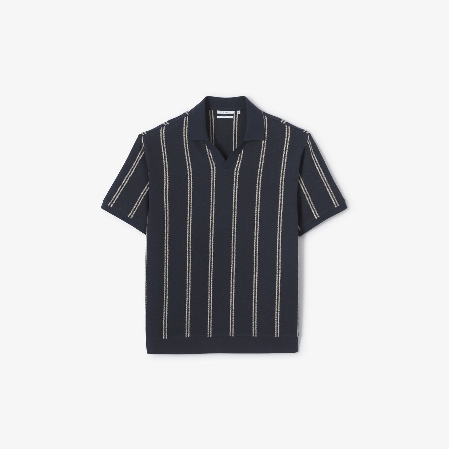 Gestreepte polo korte mouwen met resortkraag