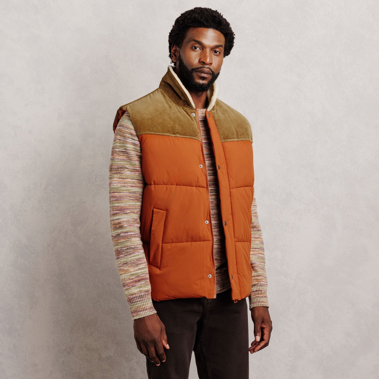 Doudoune sans manches col en sherpa