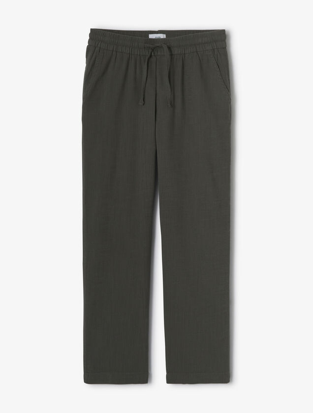 Pantalon loose mati&egrave;re textur&eacute;e