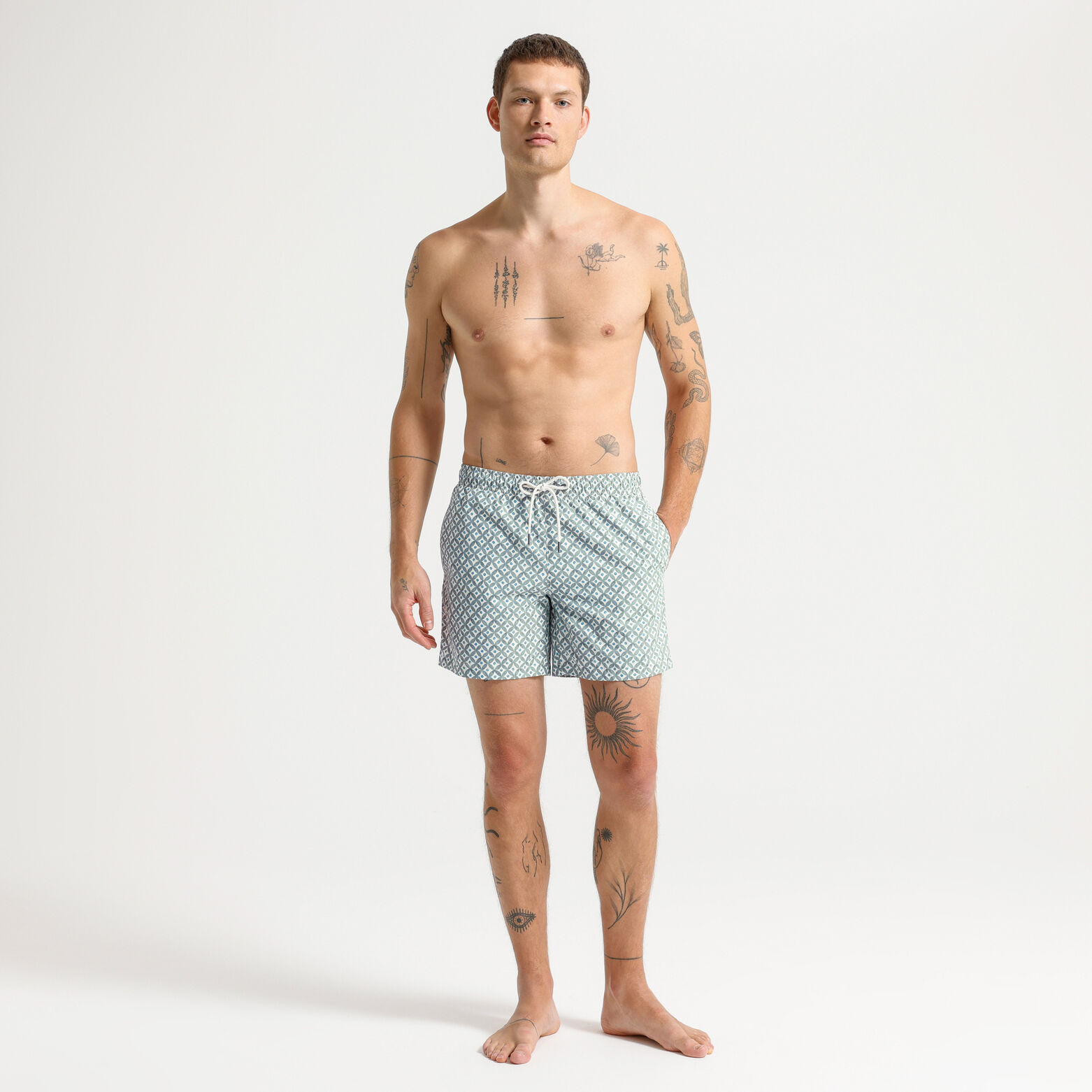 Zwemshort met geometrische print