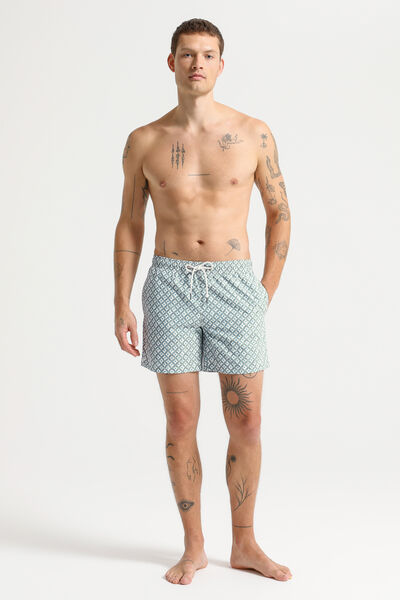 Zwemshort met geometrische print