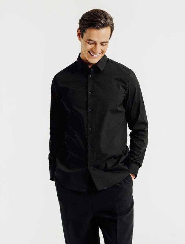 Chemise regular unie coton