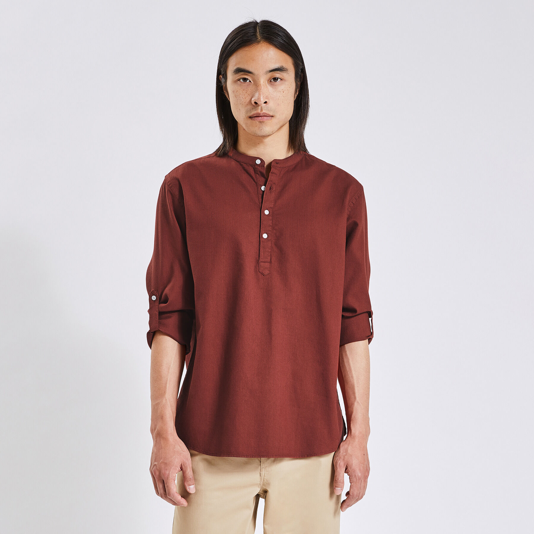 Jules chemise deals col mao