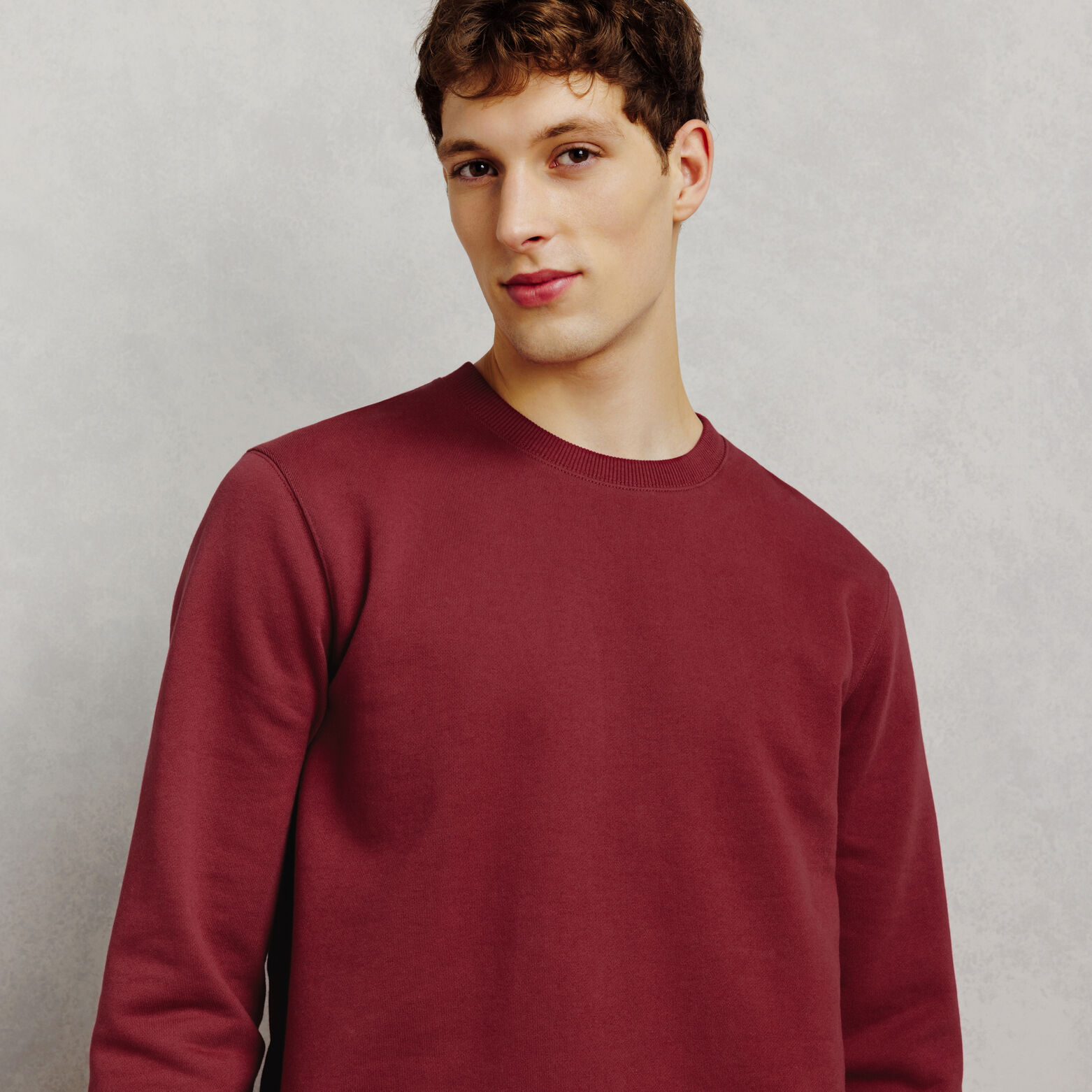 Sweat col rond  molleton uni