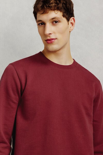 Sweat col rond molleton uni