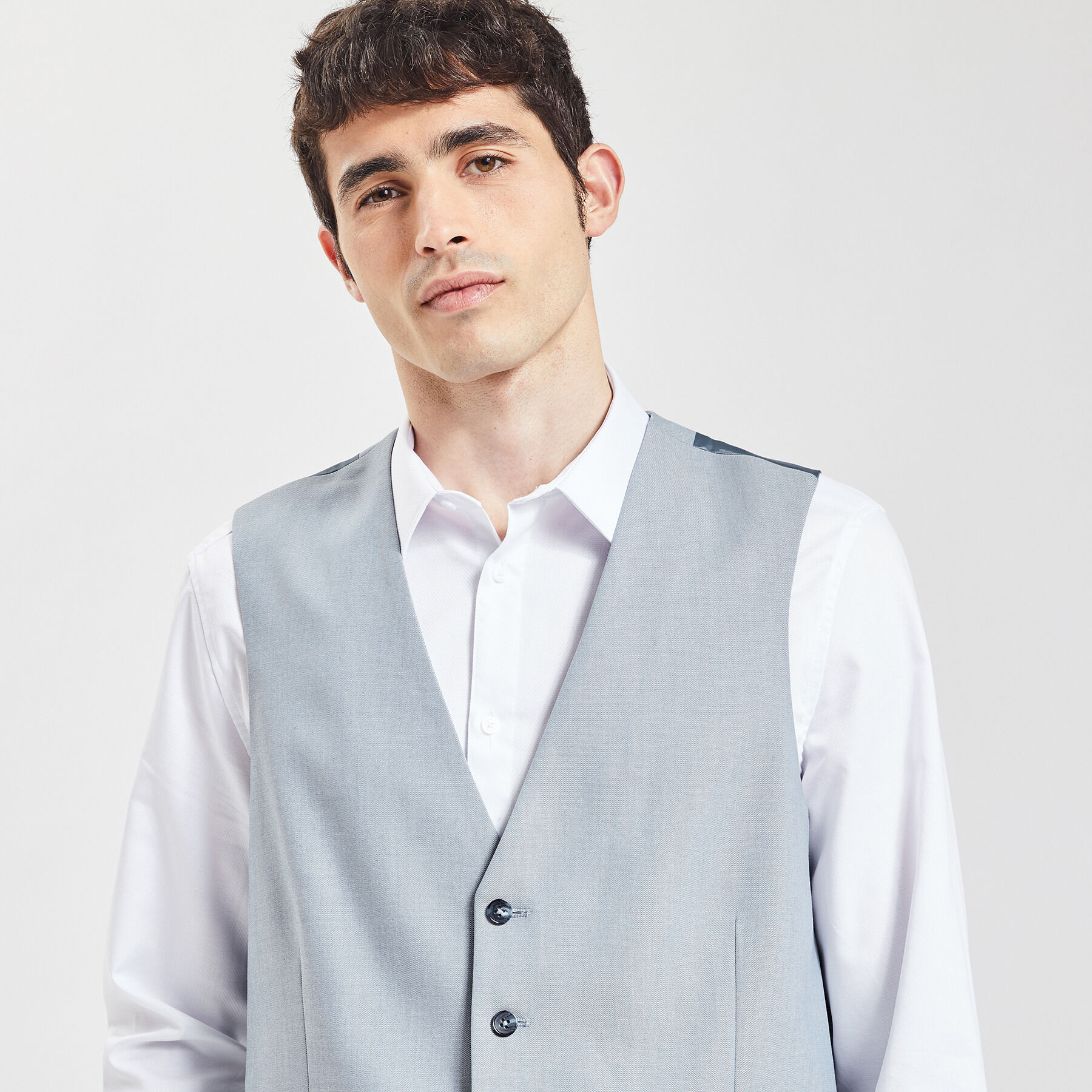 Gilet de costume bi ton Bleu moyen Jules
