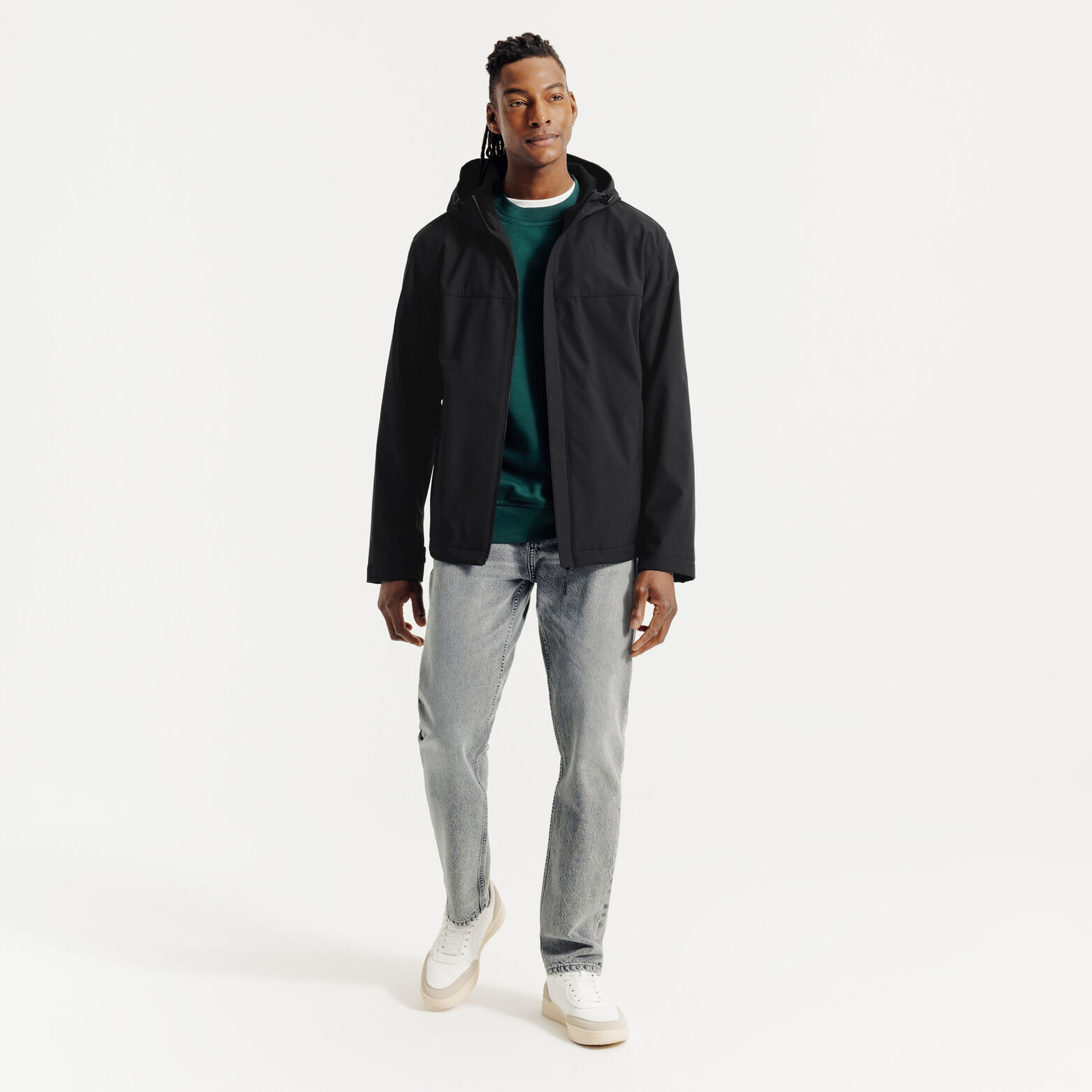 Blouson zipp&eacute; &agrave; capuche