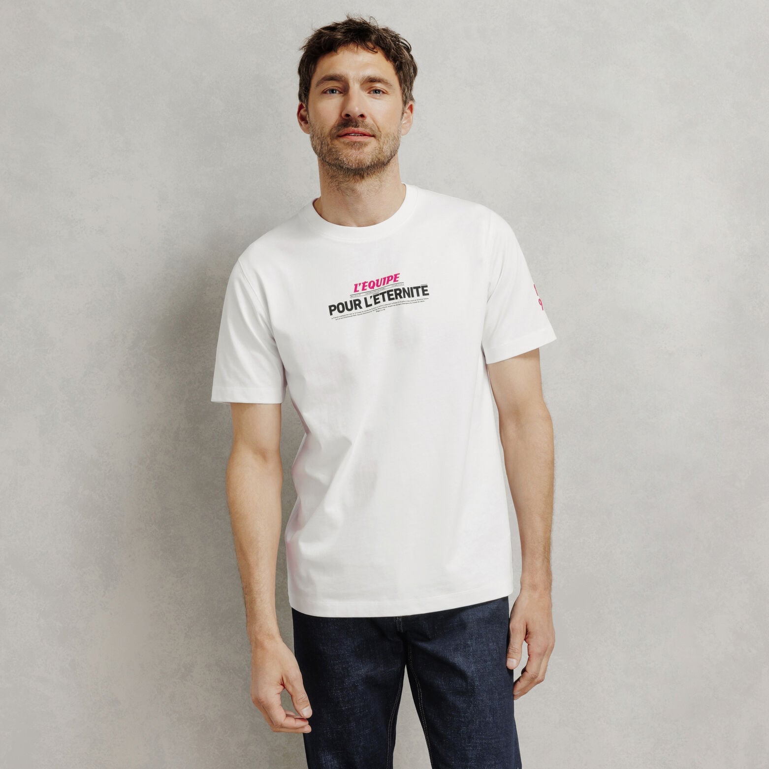 Tee shirt imprim&eacute; devant licence L'&Eacute;quipe
