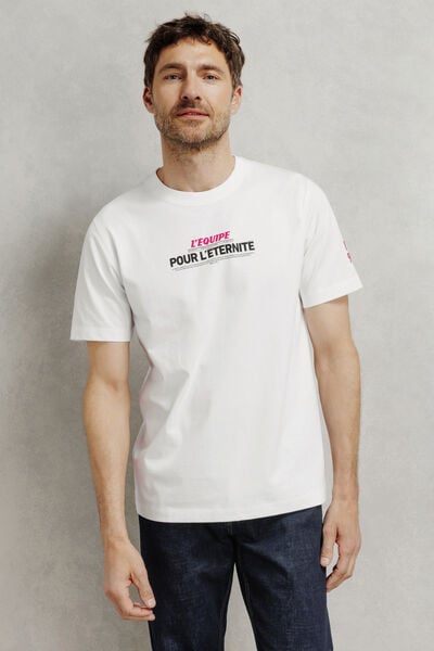 Tee shirt imprim&eacute; devant licence L'&Eacute;quipe