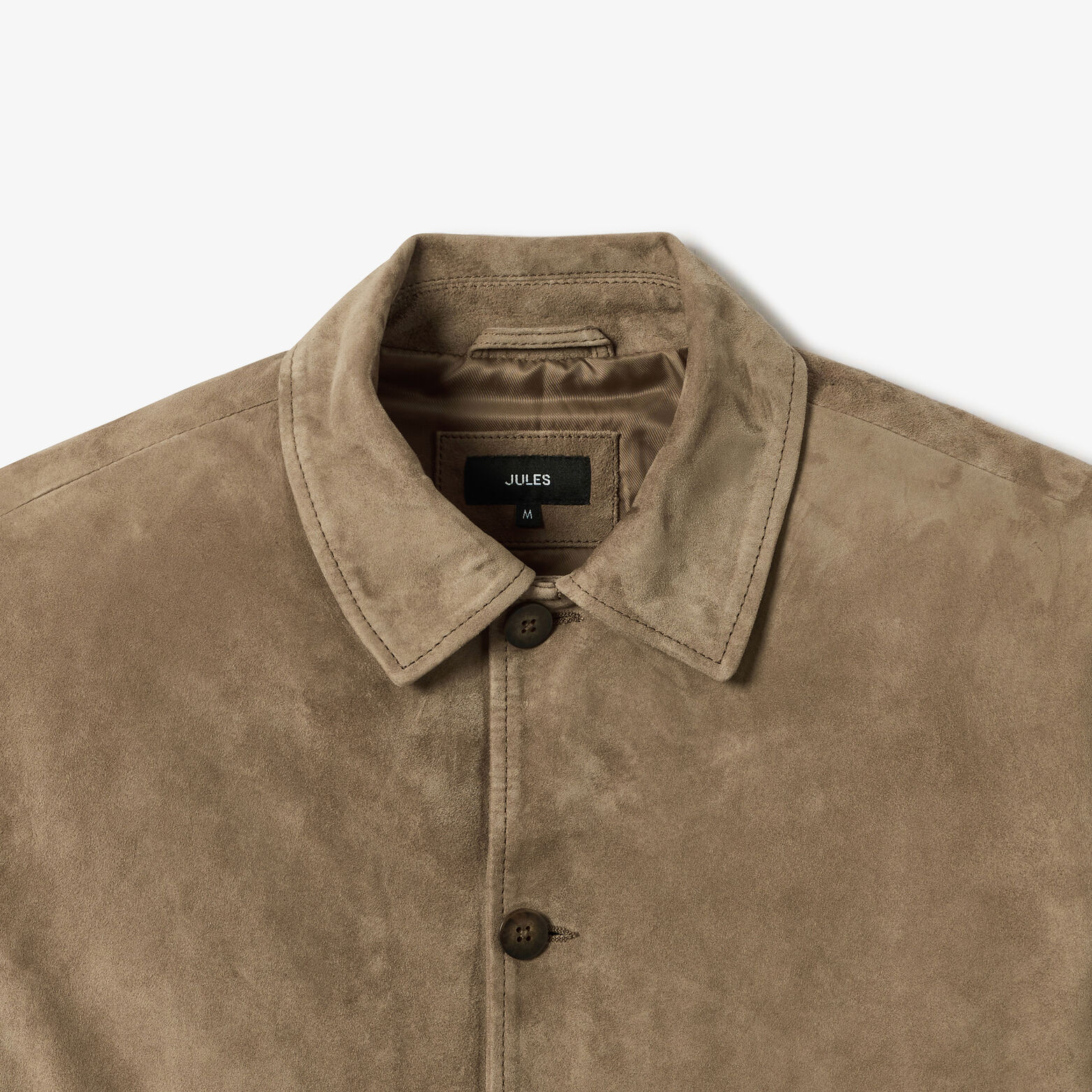 Blouson 100% cuir col chemise