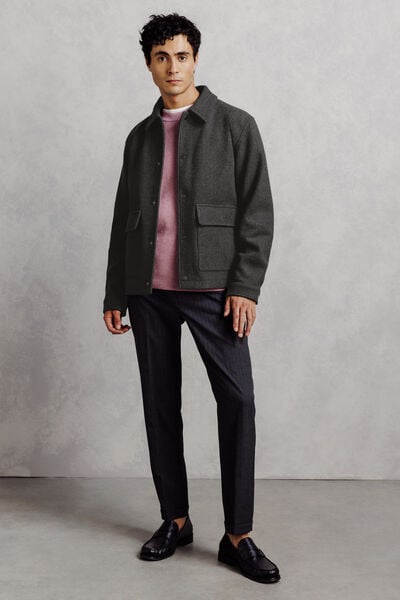 Blouson col chemise pressionn&eacute;