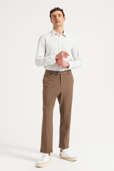 Chemise regular ray&eacute;e en coton