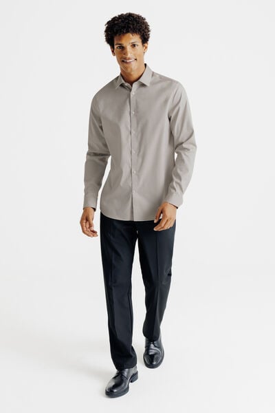 Chemise sans repassage en coton regular
