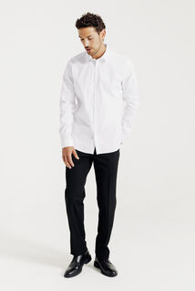 Chemise slim unie coton