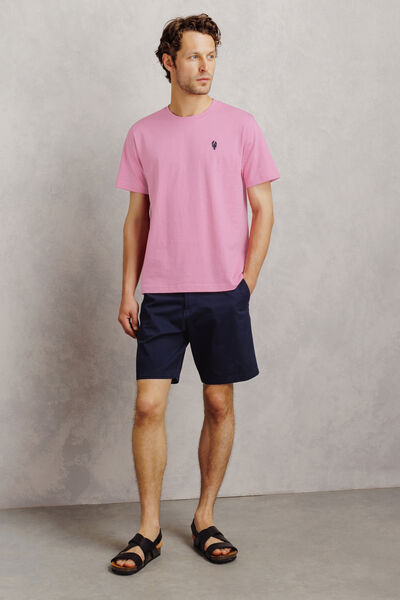 Tee shirt mati&egrave;re flamm&eacute;e broderie poitrine