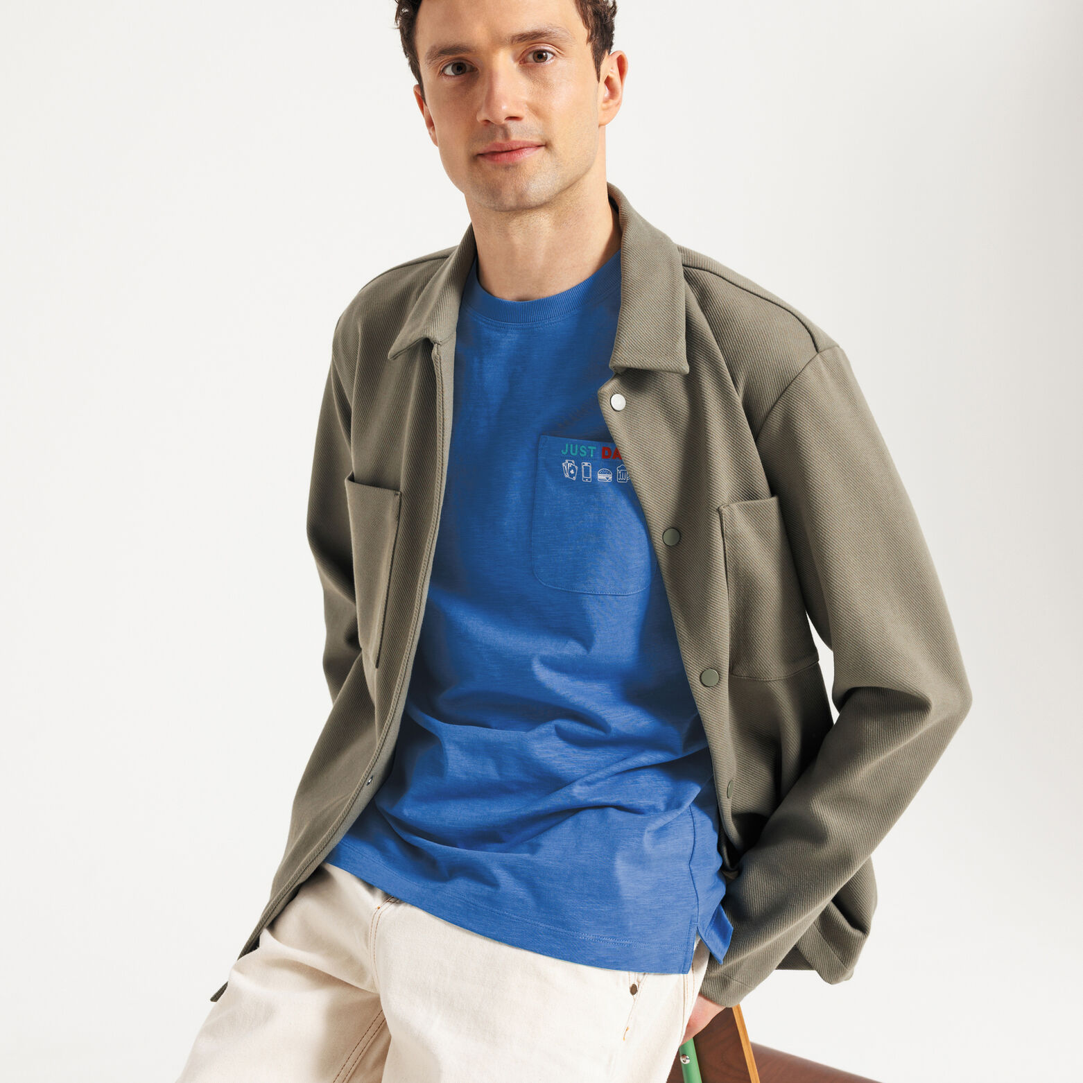Tee shirt f&ecirc;te des p&egrave;res poche imprim&eacute;e