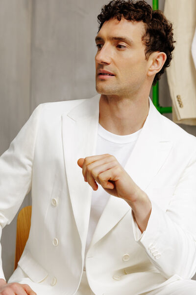 Comfort fit gekruist kostuumvest