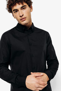 Chemise slim unie coton repassage facile