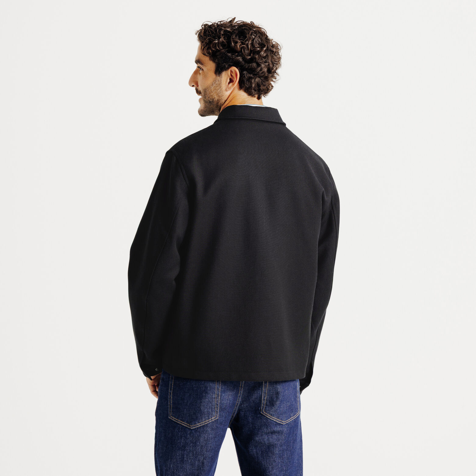 Jack met hemdskraag en rits