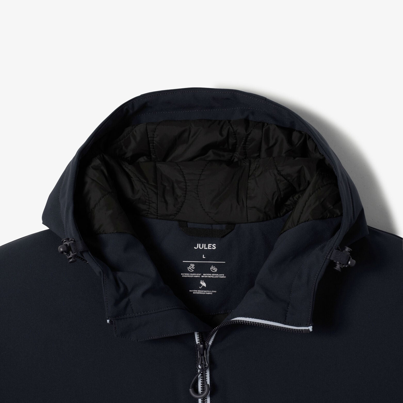 Blouson &agrave; capuche zipp&eacute;