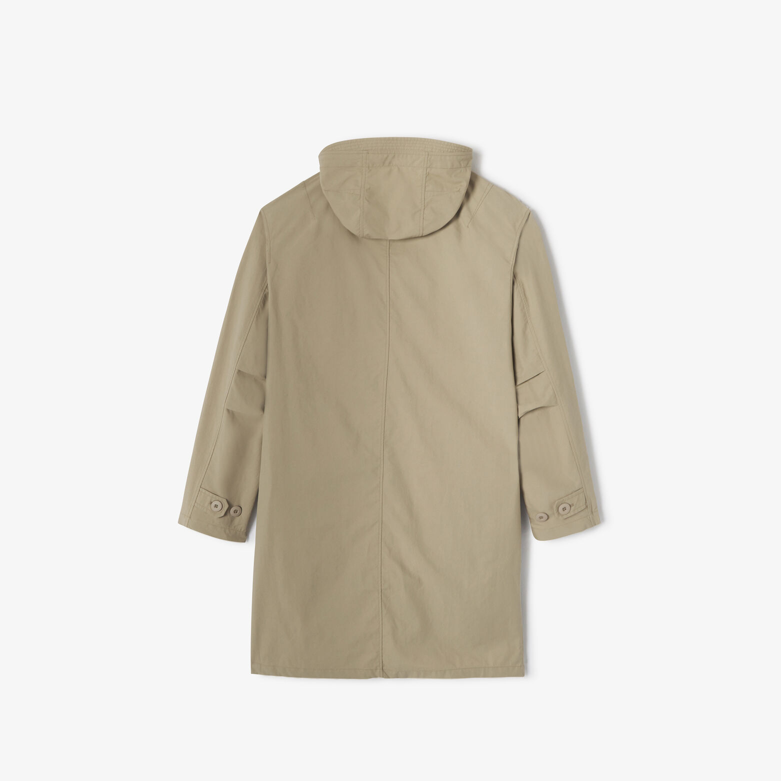 Parka longue boutonnée à capuche