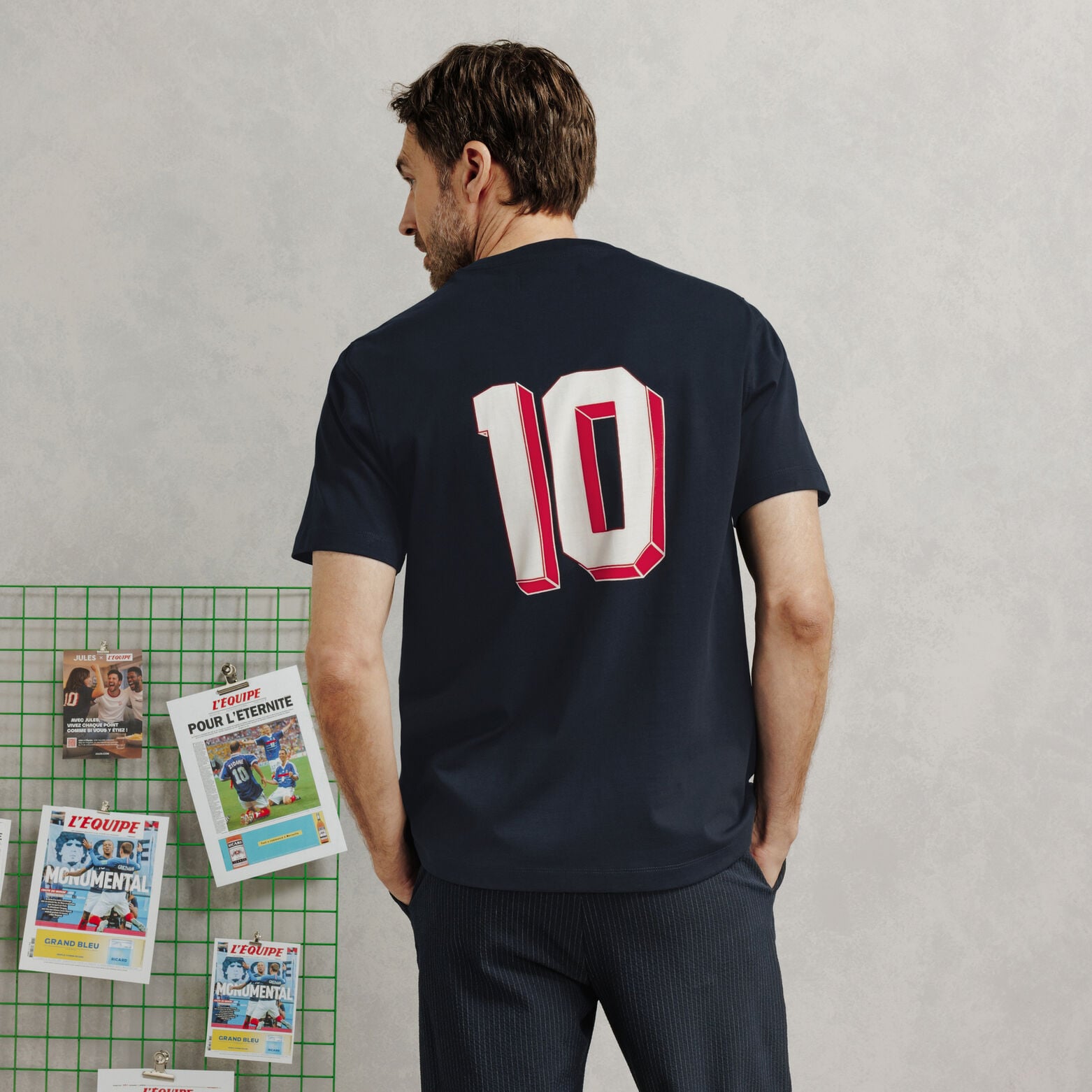 Tee shirt imprim&eacute; dos licence L'&Eacute;quipe