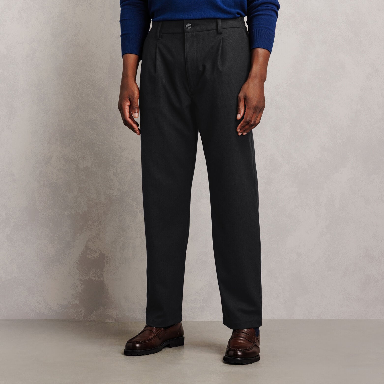 Pantalon straight taille &eacute;lastiqu&eacute;e