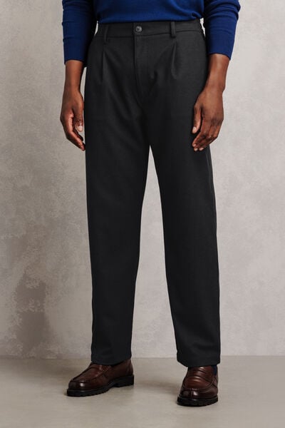 Pantalon straight taille &eacute;lastiqu&eacute;e