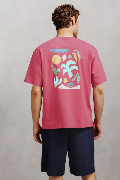 Tee shirt imprim&eacute; devant dos