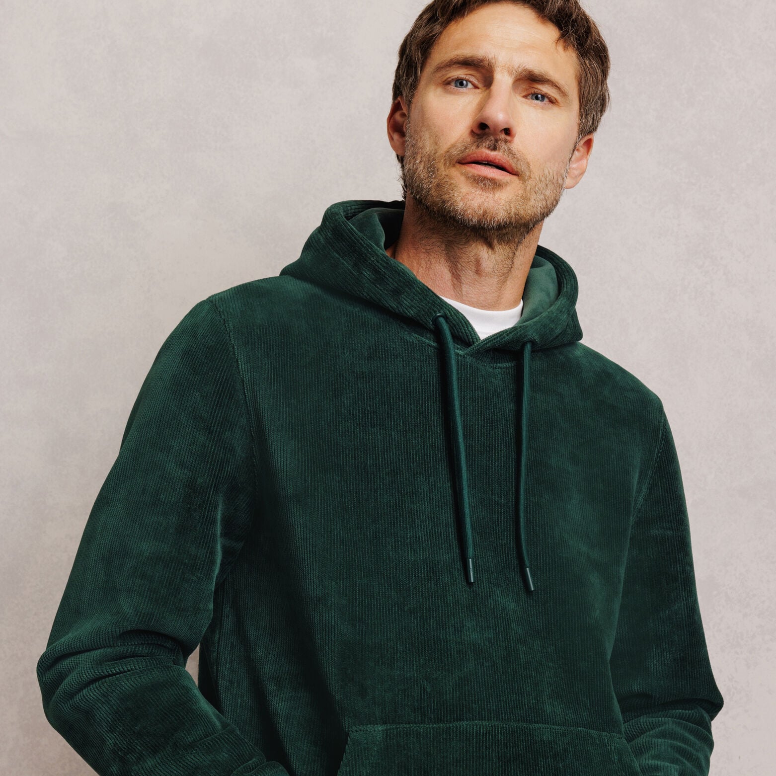 Sweat &agrave; capuche en velours