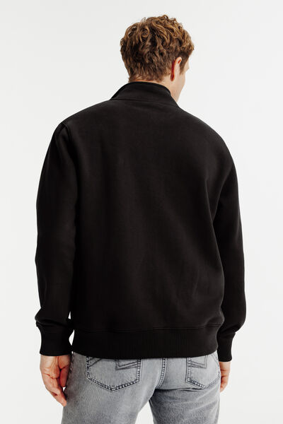 Sweat veste zipp&eacute;e col montant uni heavy weight