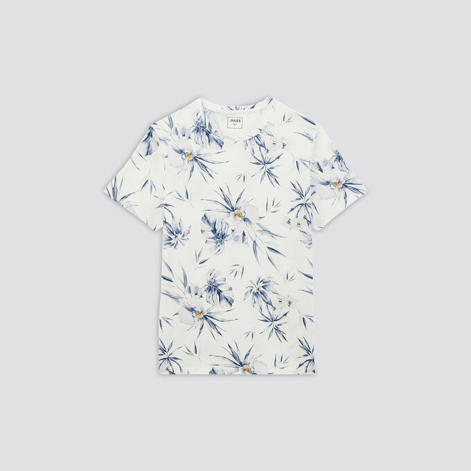 tee shirt imprimé fleurs hibiscus