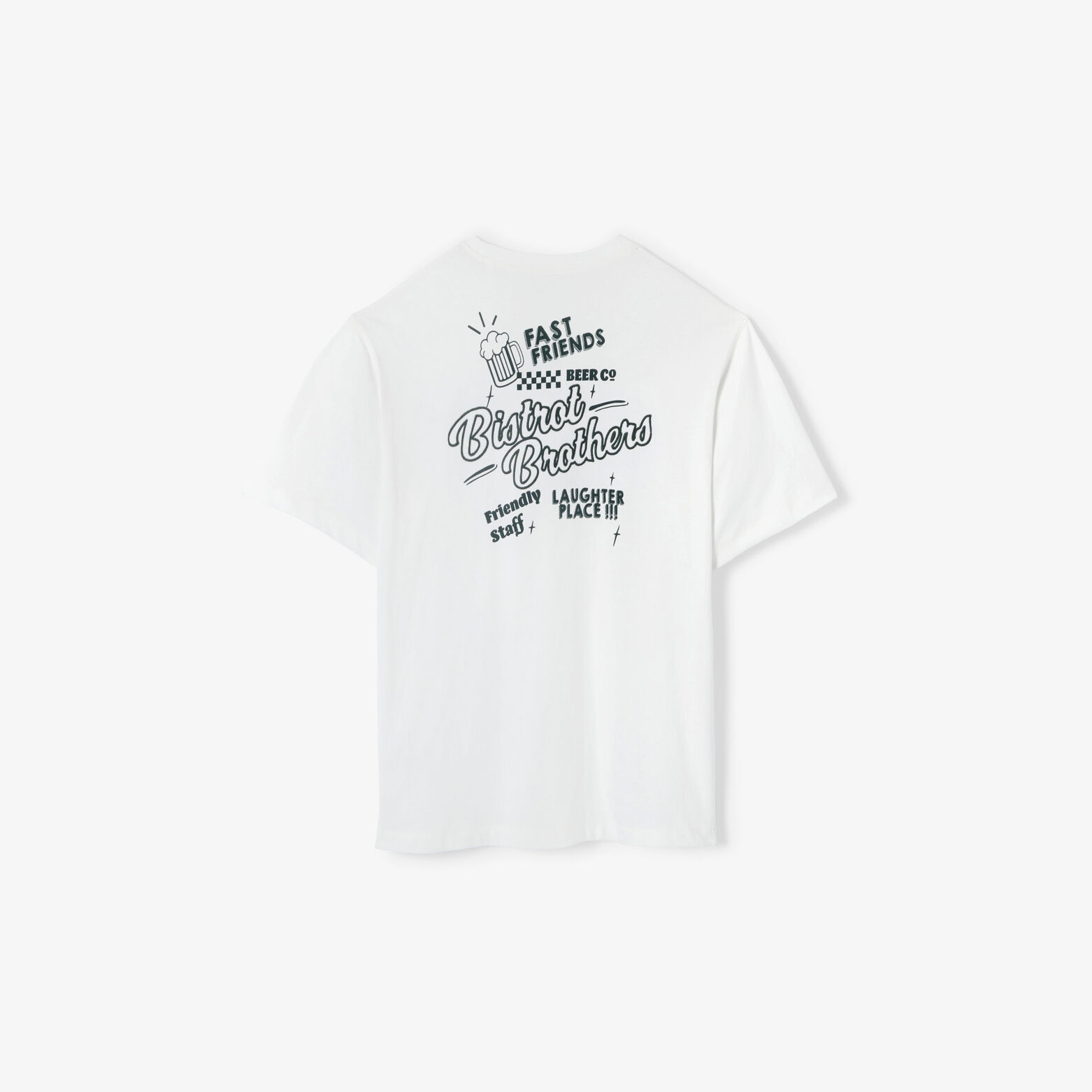 Tee shirt imprimé "Bistrot Brother" devant et dos