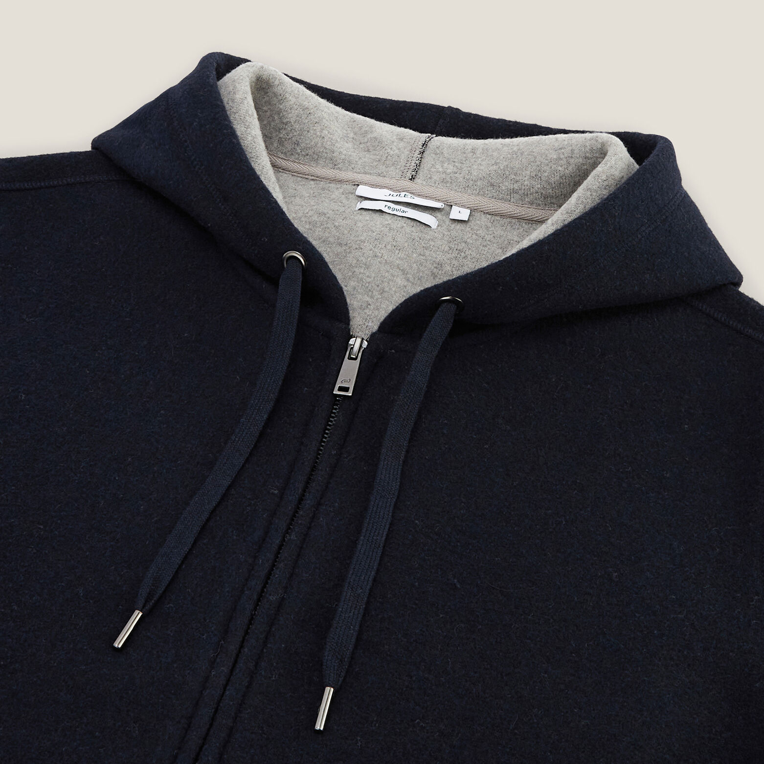 Sweat &agrave; capuche en maille zipp&eacute;