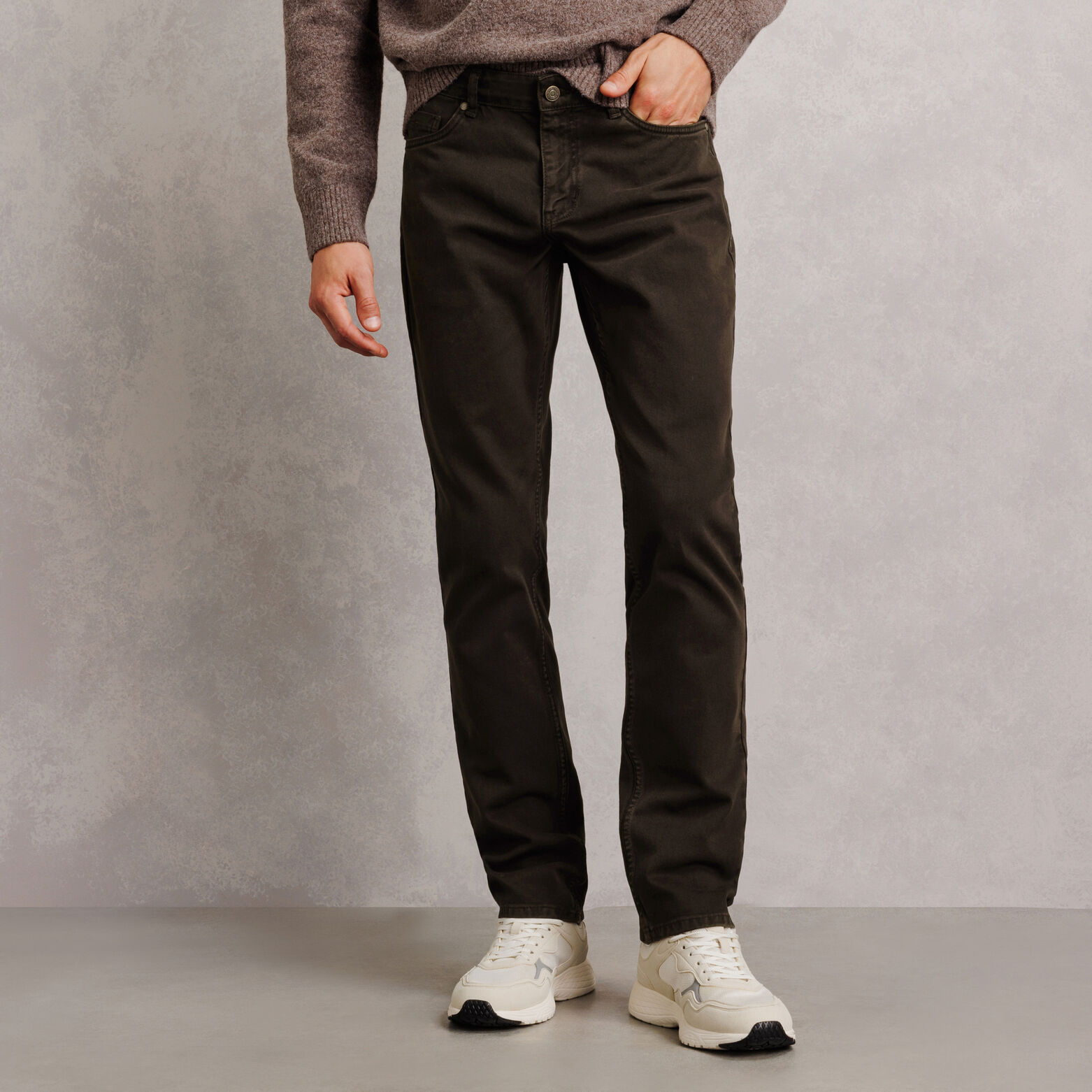 Pantalon straight 100% coton