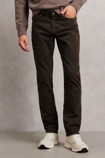Pantalon straight 100% coton