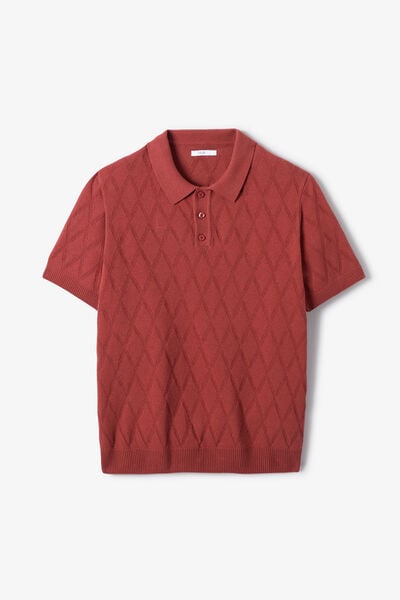 Polo en maille ajour&eacute;